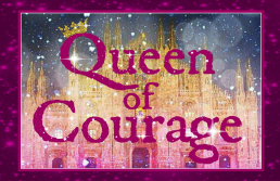 Queen of Courage border logo