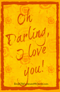 oh darling I love you