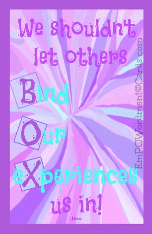 We shouldn't let others BOX us in.